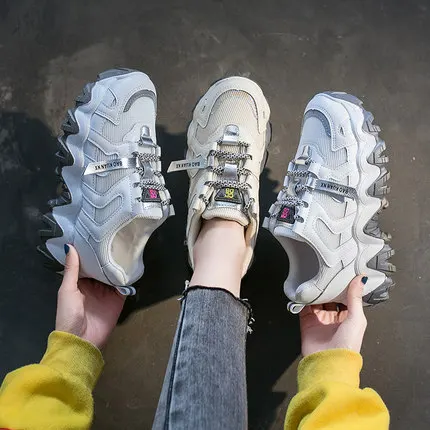 Весна-Осень 2020 Новинка ins dad женская обувь с большой волнистой губкой бархатные