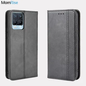 Чехол-книжка для OPPO Realme 8, 7, 6 Pro, мягкий, с магнитной застежкой, с подставкой