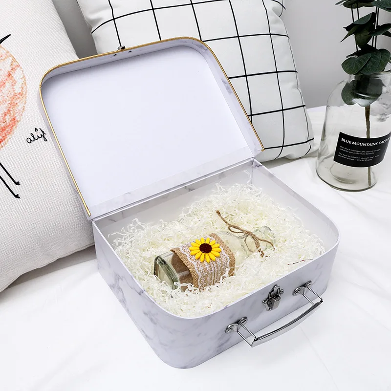 

Marble pattern portable box gift Birthday Valentine's Day Christmas Eve with hand