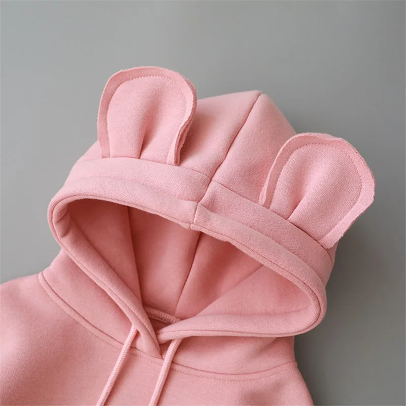 

Baby Boy Girl Clothes Cotton Hooded Sweatshirt For Children's Cartoon 3D Ear Hoodie Sweatshirt Tops Kids Casual Sportswear