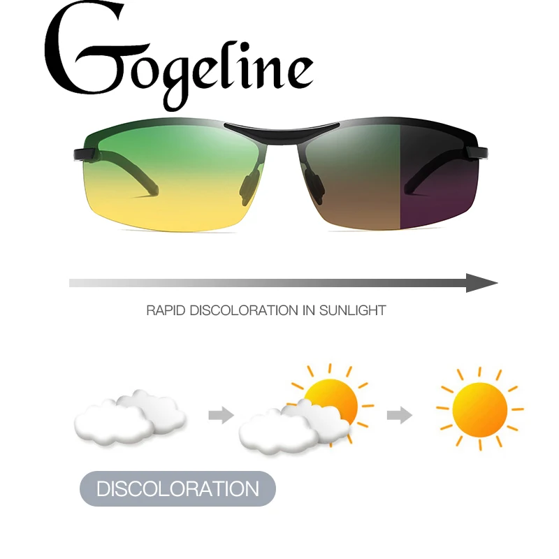 Солнцезащитные очки Мужские Дневные и ночные фотохромные поляризационные для