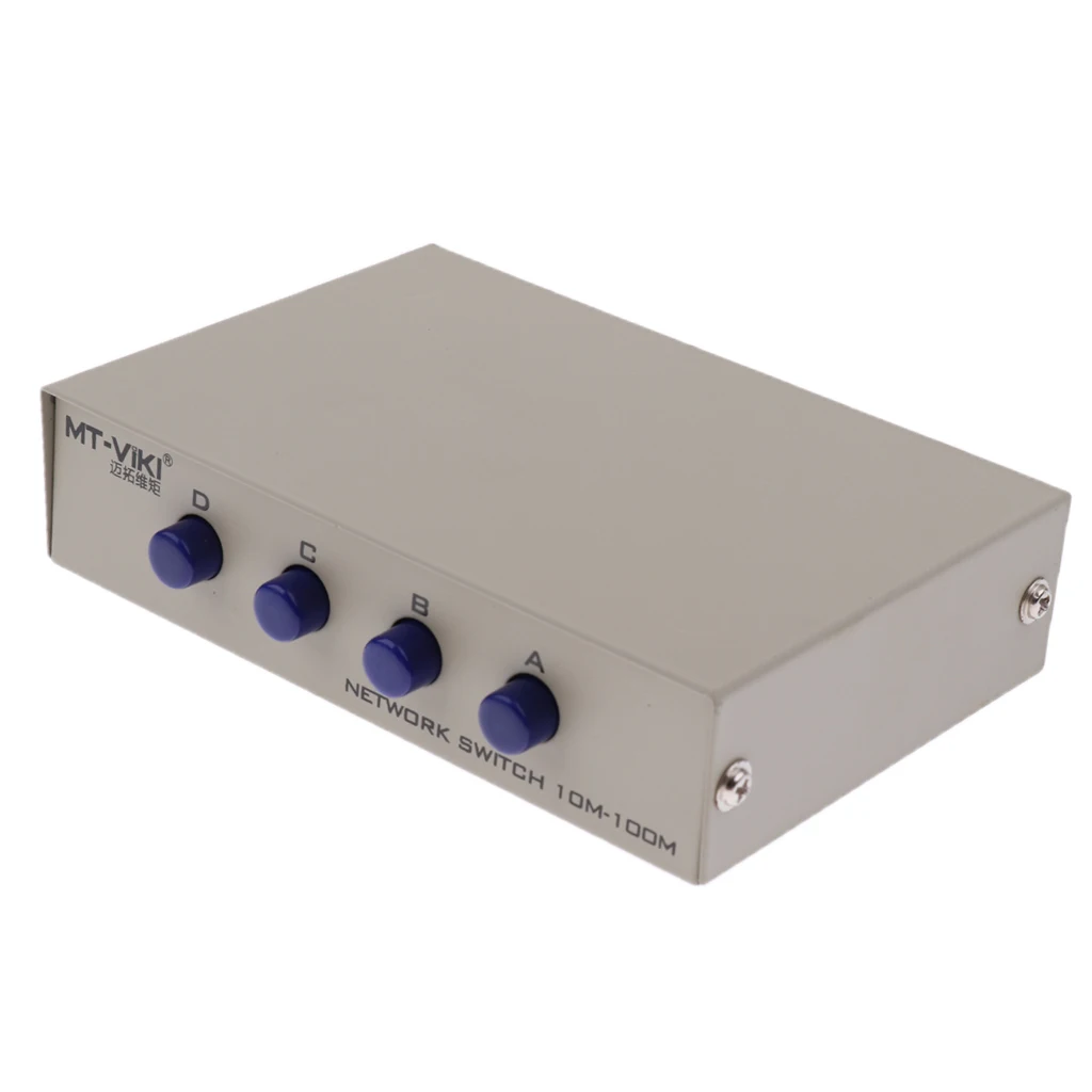 Ручной коммутатор A B с 4 портами в 1 1In4 RJ45 Ethernet 100 м портовый сетевого
