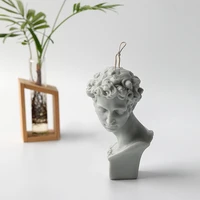 3d david head artist humanoid classical european style silicone mold candle plaster mould diy household decoration craft tools