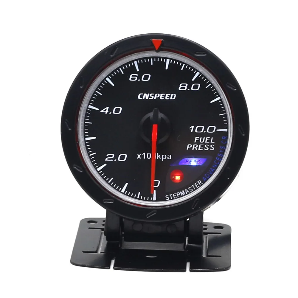 CNSPEED 60 мм 12 В Авто топливный пресс ure Калибр 0-10BAR топливный пресс Калибр красный и белый свет автомобиля метр YC101355