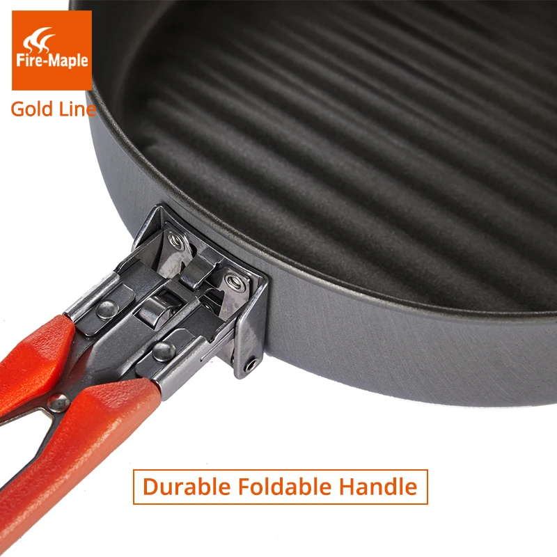 Fire Maple Gold Line Non-stick Frying Pan Outdoor Camping Hiking Skillet with Non Stick Coating Fryan 0.9L 210G