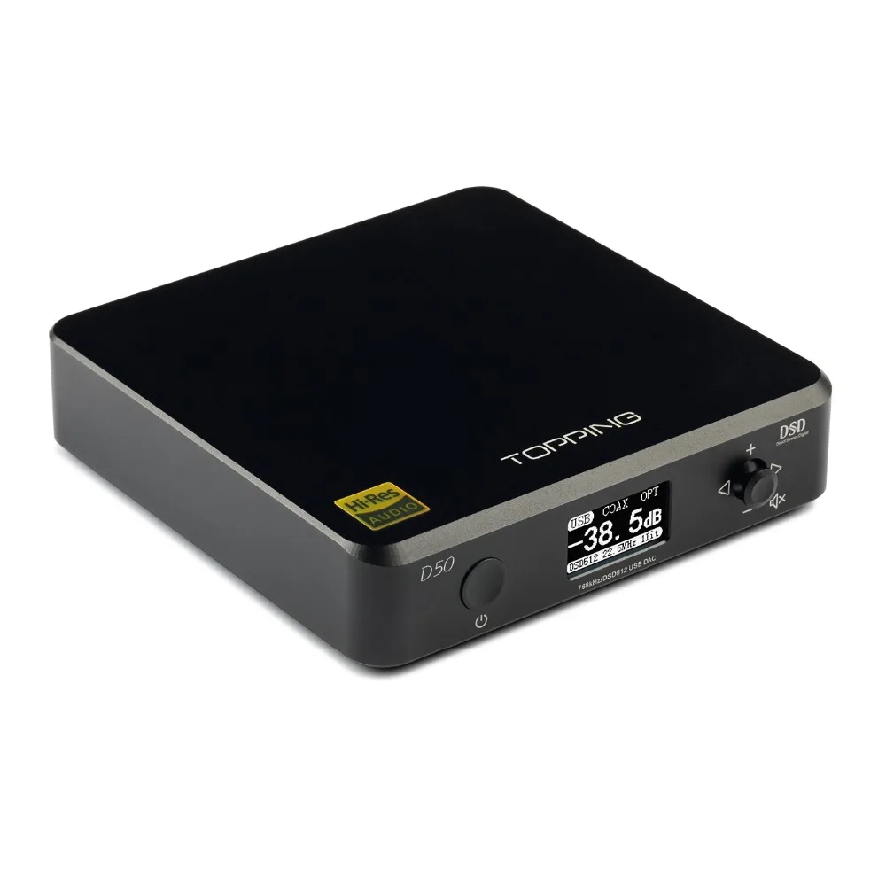 Мини Hi Fi аудио декодер D50 / 50S ES9038Q2M *2 USB DAC XMOS XU208 DSD512 32 бит/768 КГц OPA1612 USB/OPT/COAX