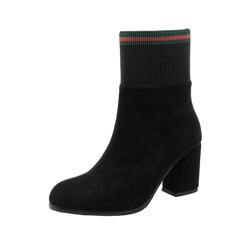 Женские ботильоны с круглым носком и рукавом размеры 10-15 | Обувь