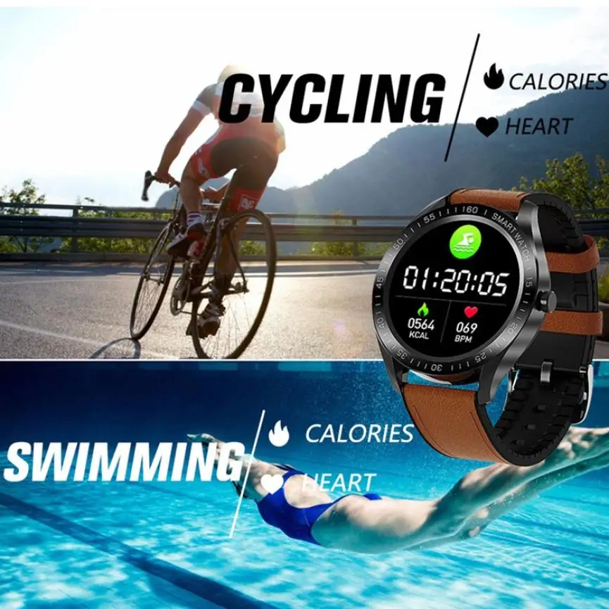 

F13 Stainless Steel Smart Watch Men 1.3 Inch Full Touch Heart Rate Blood Pressure Fitness Tracker Pedometer Sport Smart Bracelet