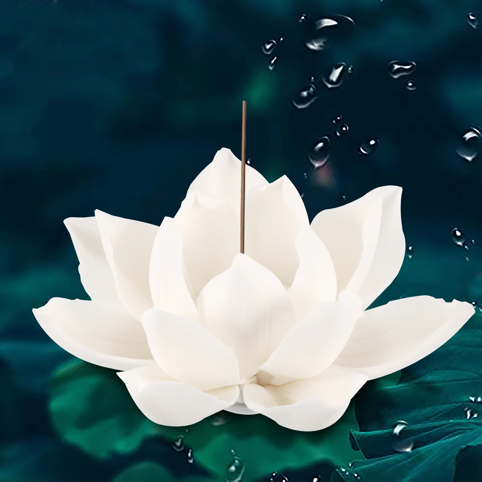 Керамика белый горелка для благовоний в виде лотоса домашний декор подставка