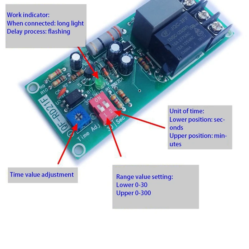 Регулируемый релейный модуль управления таймером плата переключателя