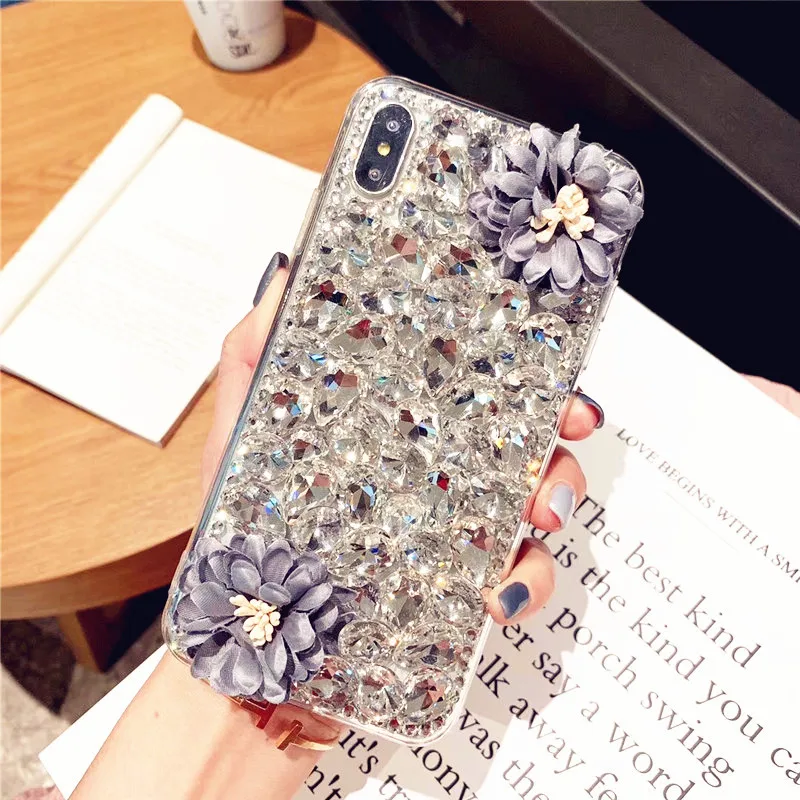 Luxury 3D Color Diamond Case Rhinestone Bling Phone Cover Fundas Coque For Samsung j3 j5 j7 2016 2017 Prime j4 j6 j8 2018 | Мобильные
