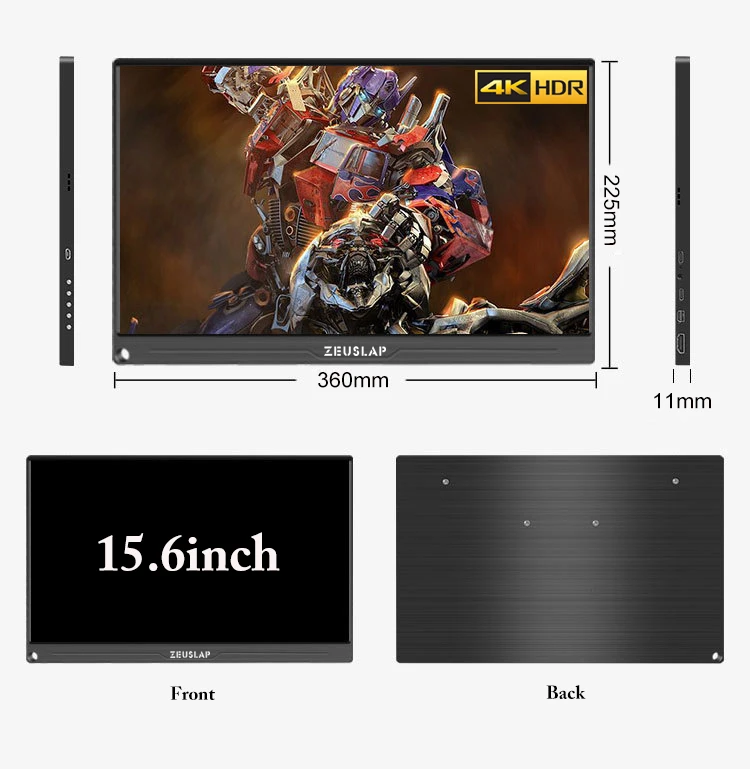 12," 13,3" 15," Тип C USB C HDMI DP 1080P 4K ультратонкий портативный монитор экран для переключателя, PS4, xbox, ноутбука, мобильного телефона