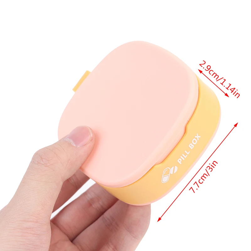 

1Pcs Portable 4 Gird Pill Case For Tablets Medicine Pill Organizer Drug Capsule Storage Box Divider Weekly Travel Pill Cutter