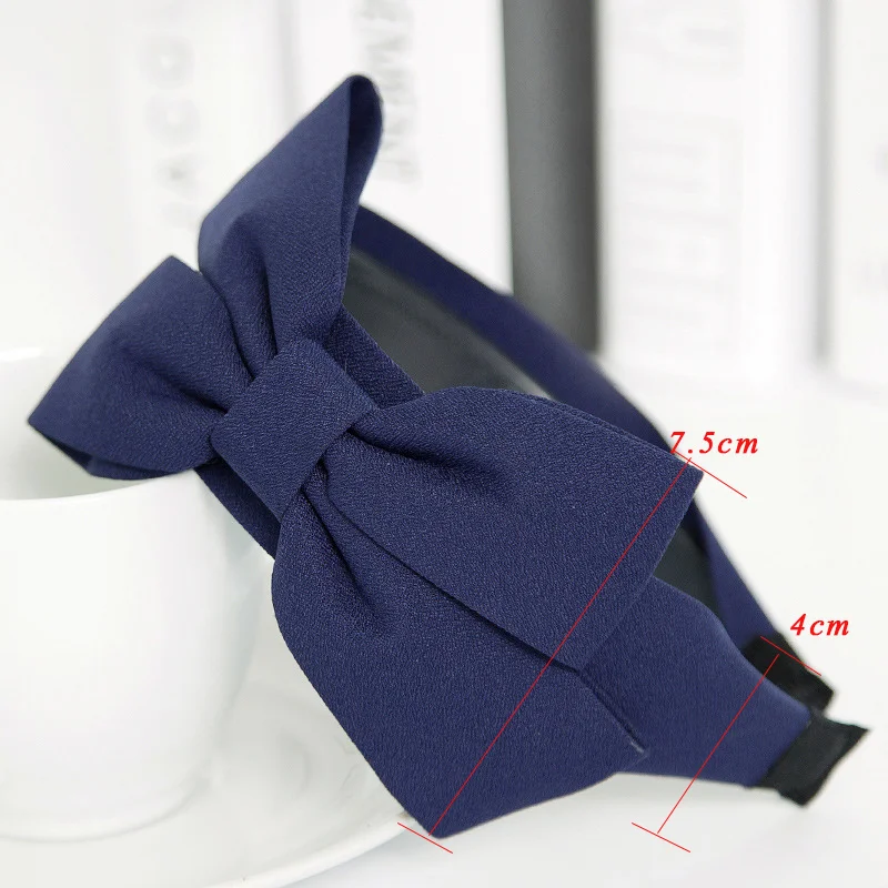Dot Bowknot Headband for Women Fabric Broadside Hairbands Toothed AntiSlip Slolid Hair Hoop Fashion Accessories Hot Sale |