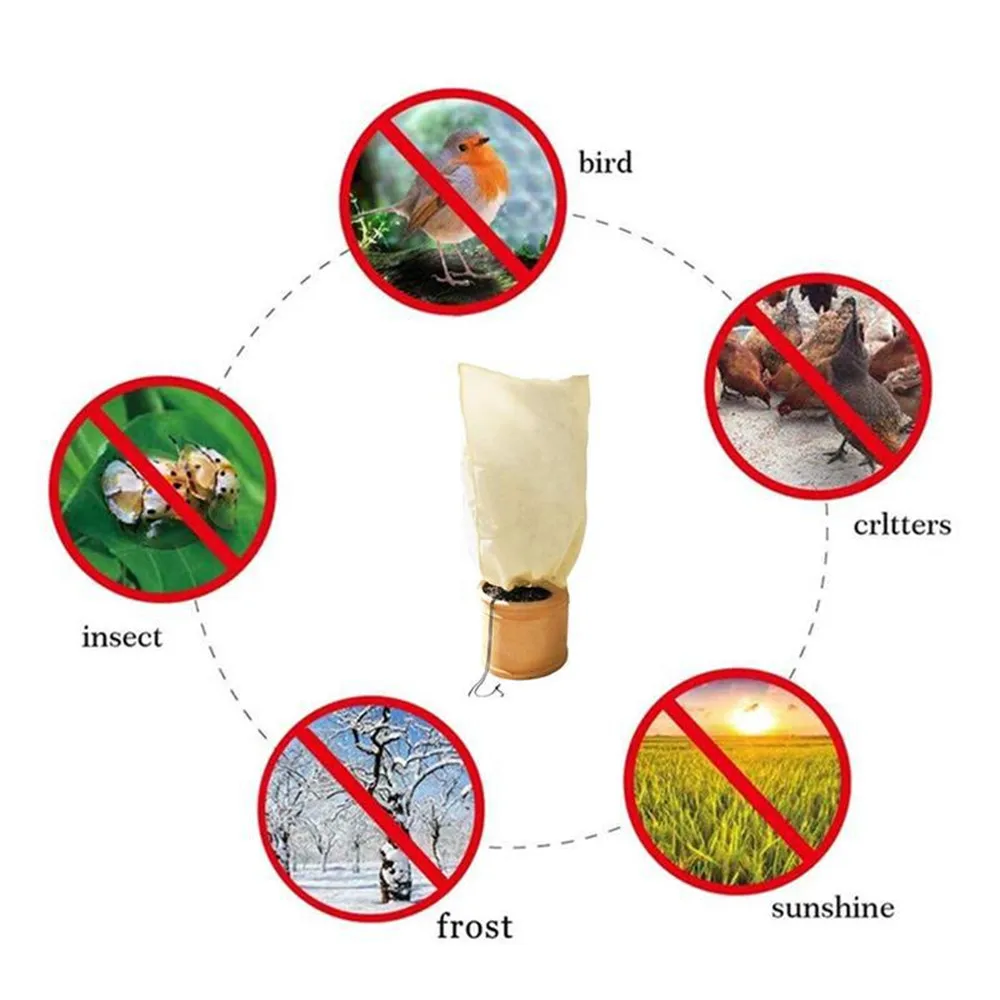 

Winter plant protection cover non-woven vegetation anti-freezing snow-proof cold-proof plant bag fruit and vegetable net garden