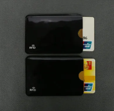 HJKL 6 шт. Rfid кошелек блокирующий замок держатель для банковских карт Id Чехол для банковских карт защита металлический кредитный NFC Держатель алюминий 6,3*9,1 см - Цвет: 6PCS Z