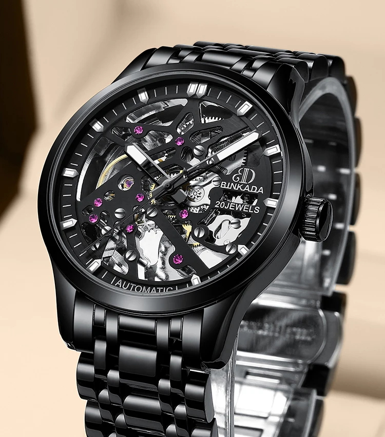 Часы мужские механические водонепроницаемые брендовые полностью