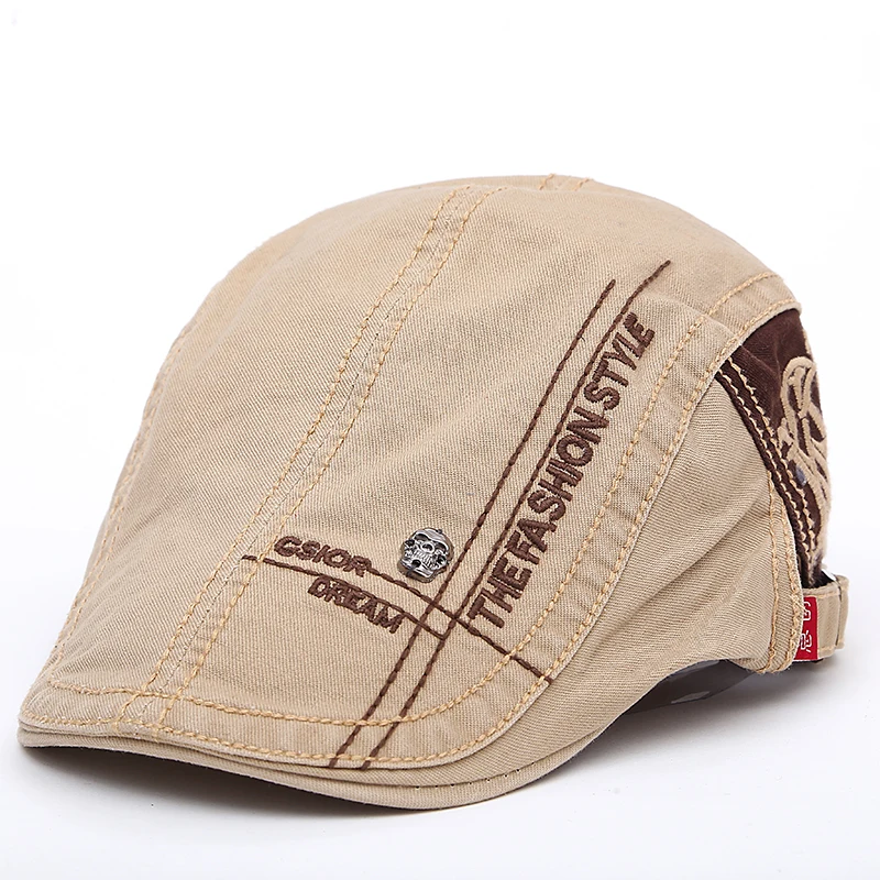

2021 New Summer outdoor Sports Cotton Berets Caps For Men Casual Peaked Caps letter embroidery Berets Hats Casquette Cap