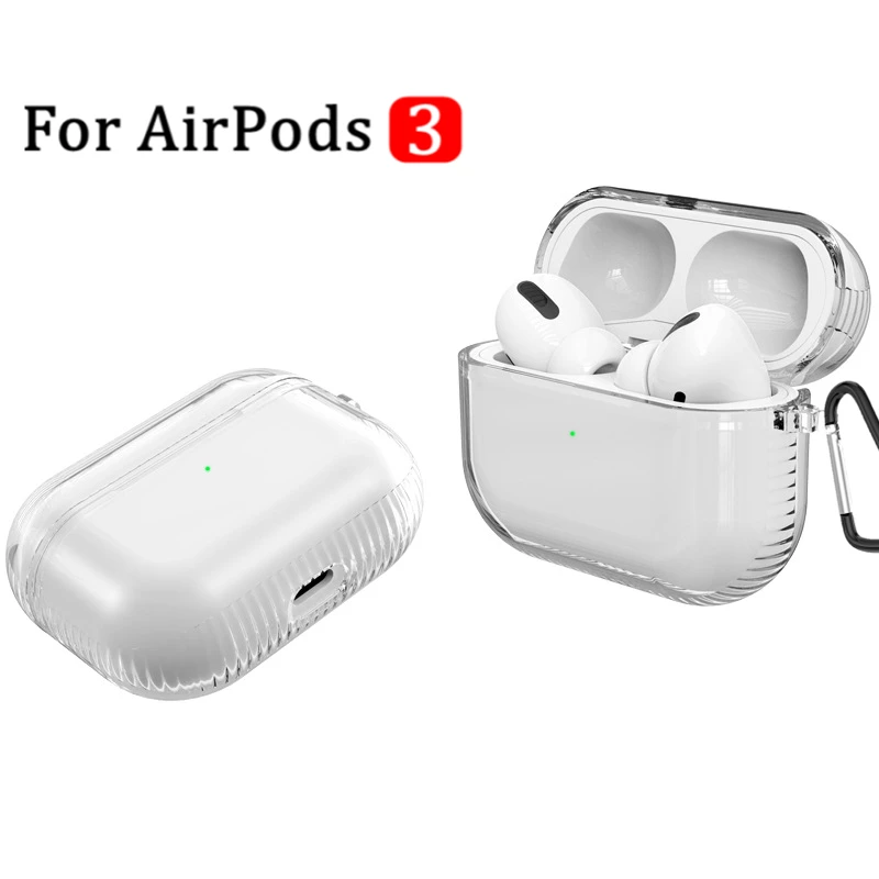 

Transparent TPU Case For Apple Airpods 3 Earphone Protective Cover Headphones Shockproof Airbag Cases For Apple Airpods 3 Cover