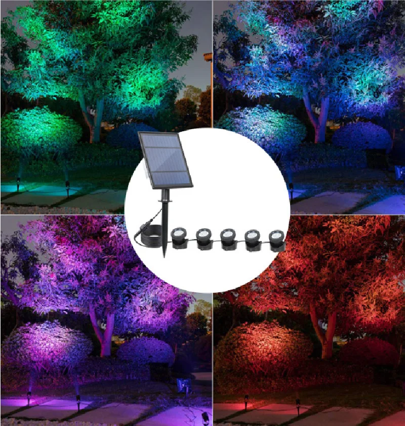 구매 DHL 4X RGB 태양 IP65 LED 정원 풀 조명 전구 지상 잔디 조명 방수 램프 수 중 풍경 통로 가로등
