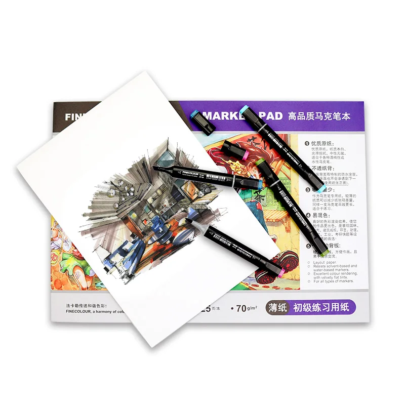 FINECOLOUR блок для заметок 32 K/A3/A4 Sketchbook маркер книга 16/25 листов Профессиональный/Junior Art Рисование ноутбука notieboek