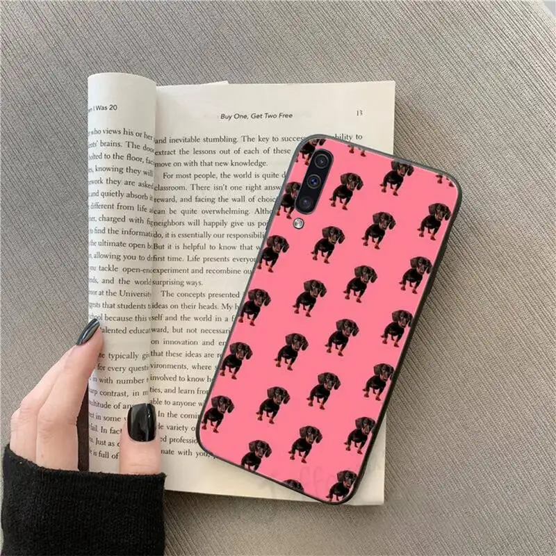 

Dachshund Silhouette Dog cute cartoon Phone Case For Samsung galaxy S 9 10 20 A 10 21 30 31 40 50 51 71 s note 20 j 4 2018 plus