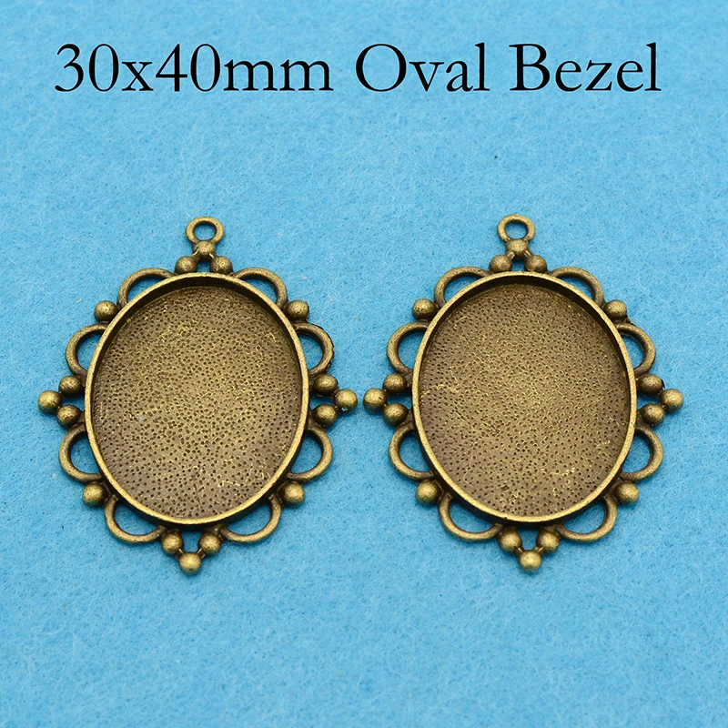 Оправа для подвески поднос 20 шт. 30x40 мм оправа Подвески пустая овальная мм|cab