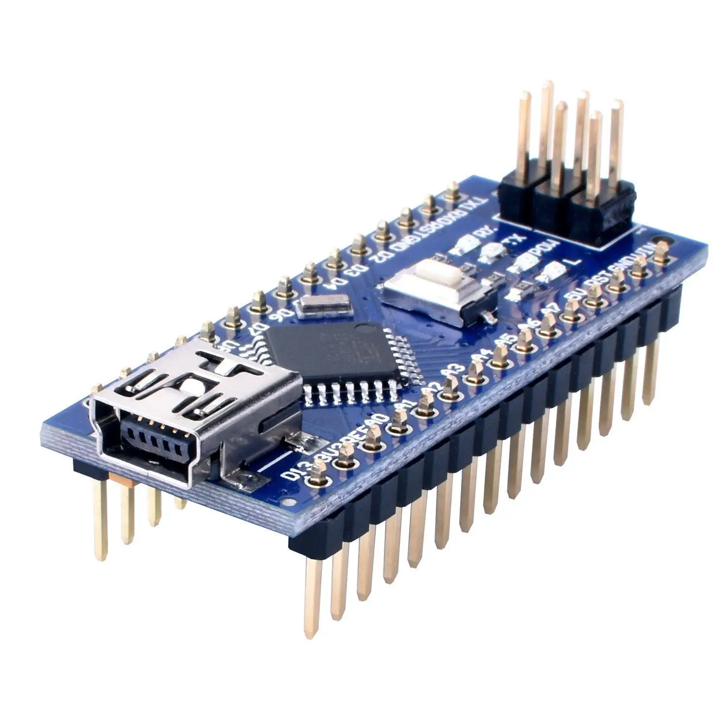 Плата Funduino Nano 3 0 Atmega328 для контроллера Arduino плата разработки модуля без USB 10 шт./лот