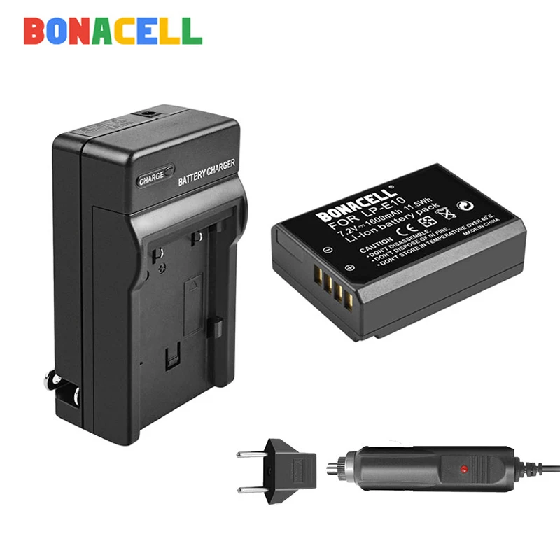 Bonacell LP-E10 LP E10 аккумулятор+ зарядное устройство для Canon Rebel T3 T5 T6 Kiss X50 Kiss X70 EOS 1100D EOS 1200D EOS 1300