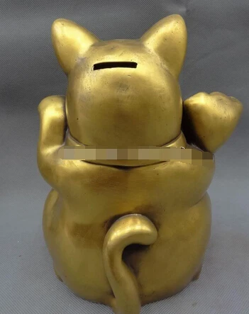 --- 408 + 10 &quotЧистая медь Китай богатство животных Fu RuYi Фортуна статуя кота Moneybox Bank |