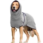 Флисовая одежда для собак, с высоким воротом, для крупных собак, жилет куртка для домашнего питомца, уютный эластичный свитер, самоедский костюм, жилет