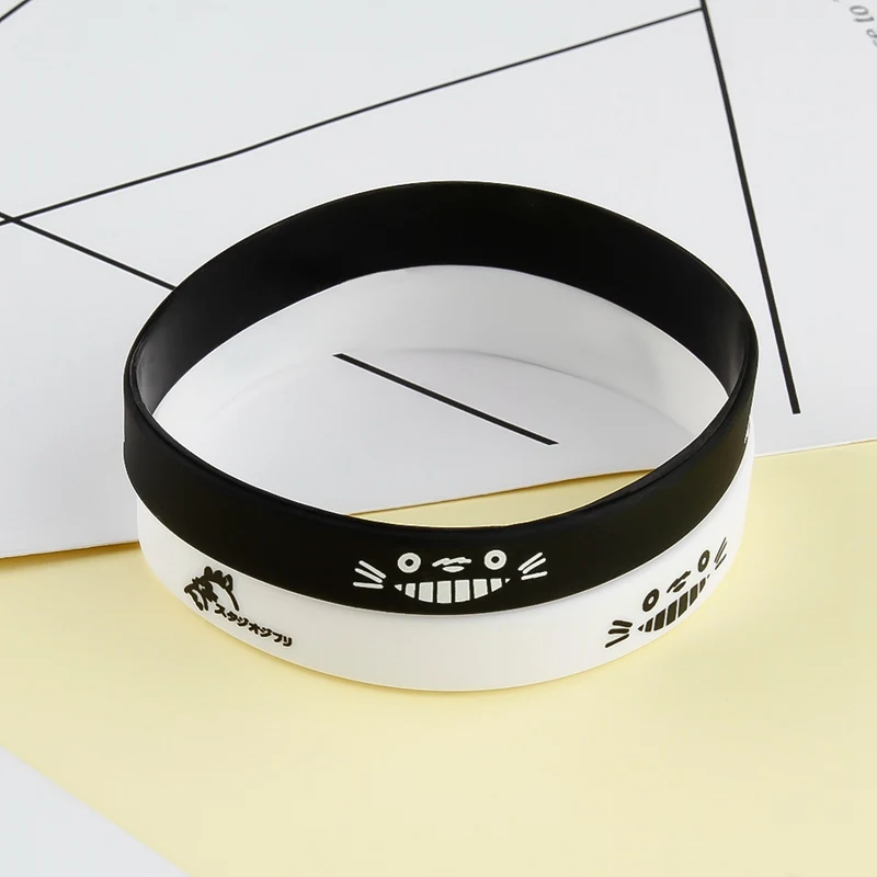 2 в 1 Аниме Хаяо Миядзаки Дракон кошка браслеты Тоторо силиконовые резиновые