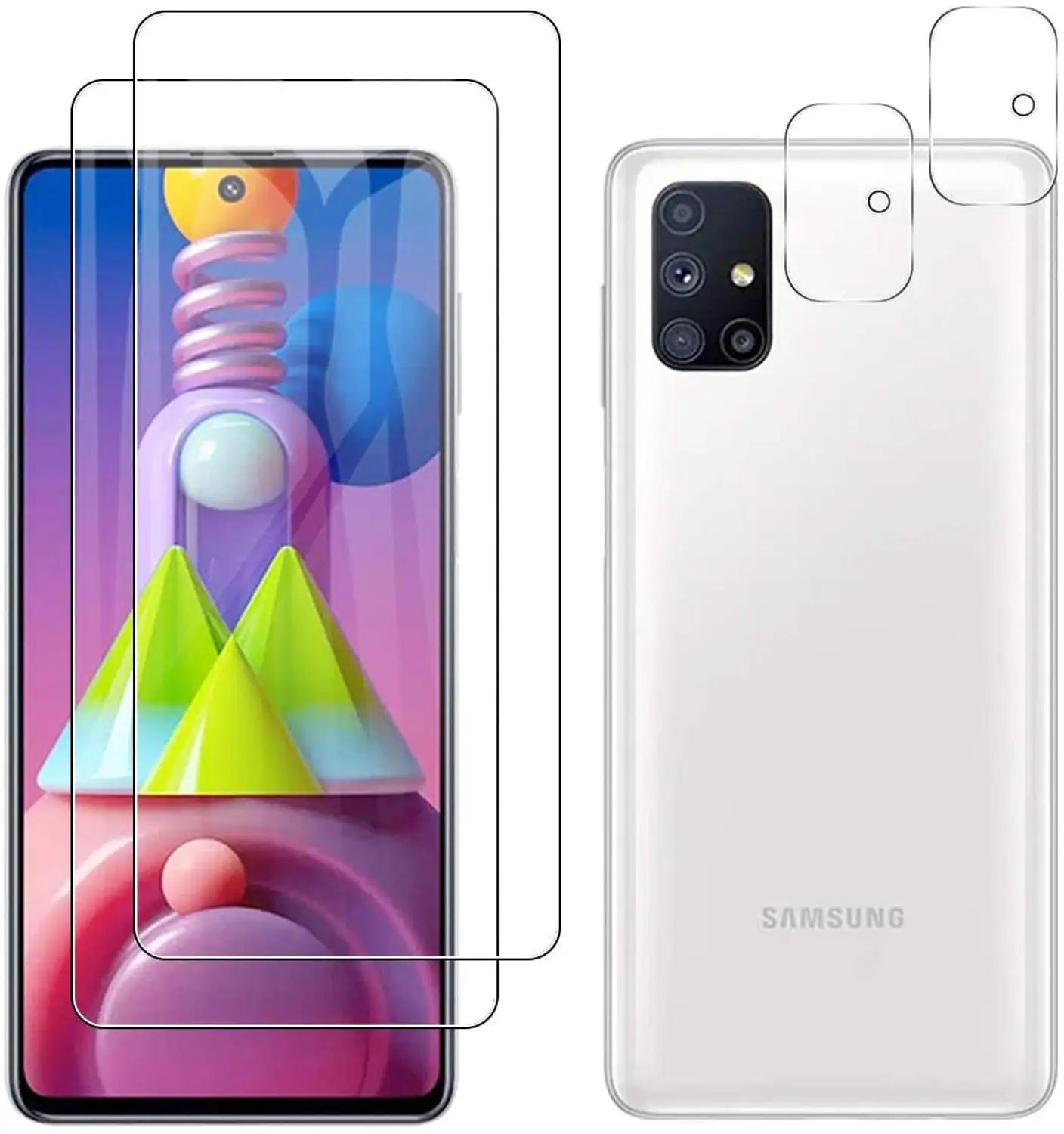 

Закаленное стекло для Samsung Galaxy M51, S20, FE, M31S, A51, A71, A21S, 2 шт.