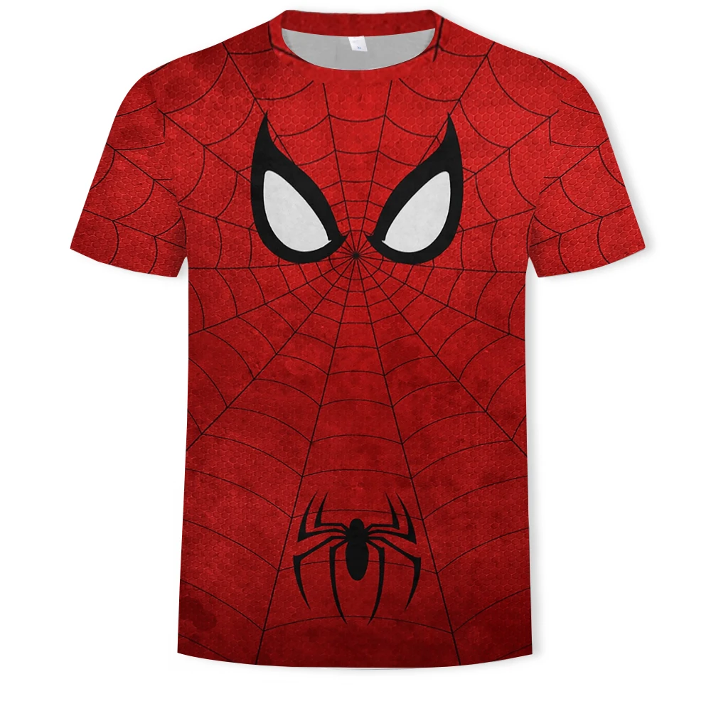 

New Spider Pattern 3d handsome leisure sports t-shirt O collar breathable 2021 summer hot men and women fashion short sleeves