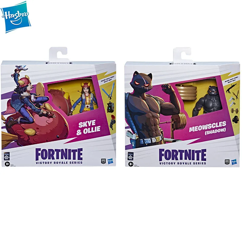 

Hasbro Fortnite Victory Royale Series Meowscles (Shadow) Deluxe Pack Skye and Ollie 6-Inch Movable Doll Collectible Toy