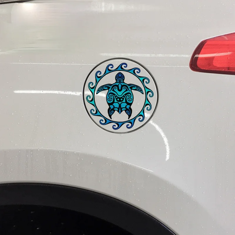 

For Tribal Turtle Creative Car Sticker Air Conditioner Decal Personality VAN RV Sunscreen Car Styling 13cm X 12.9cm
