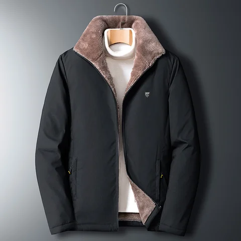 Мужская зимняя флисовая куртка, теплая плотная ветровка, хлопковое пальто с меховым воротником и подкладкой, брендовые модные парки 8XL для мужчин