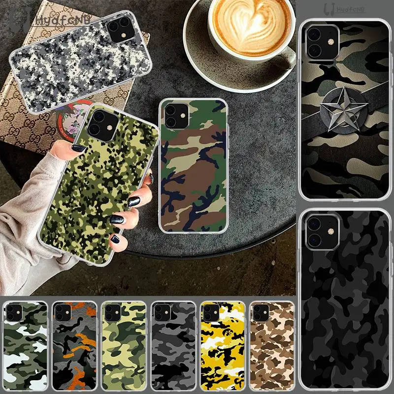 LJHYDFCNB Камуфляж Военный камуфляж ТПУ Мягкий силиконовый чехол для телефона iPhone 11