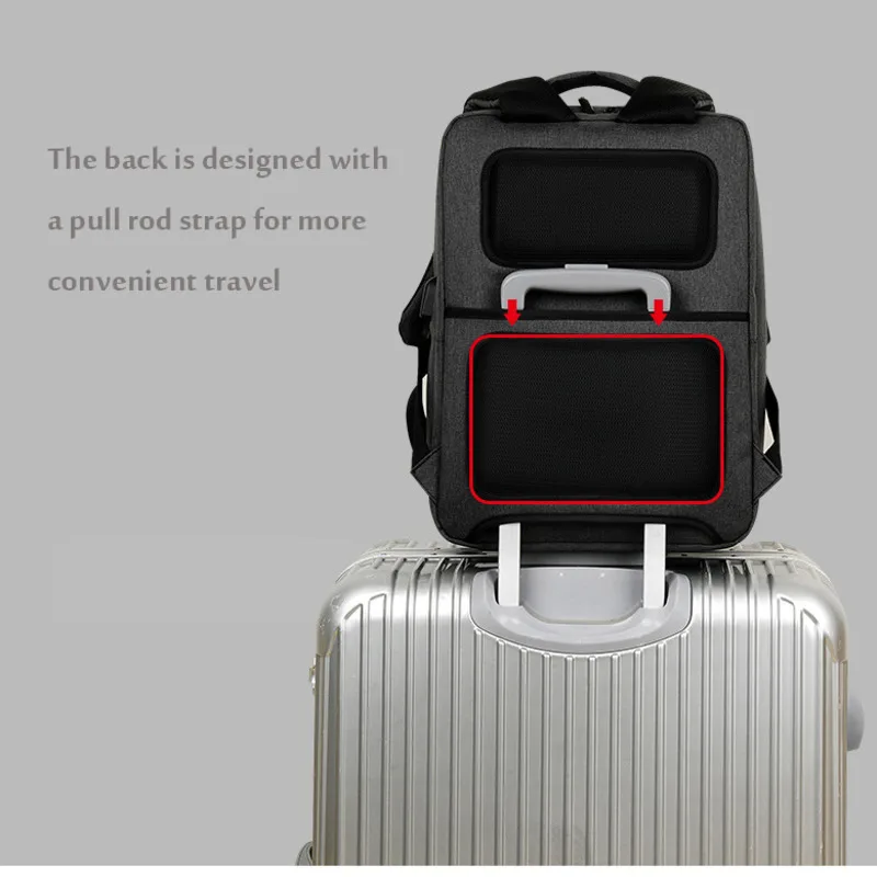 

Men Women Laptop Backpacks Large Capacity Multi Layer School Bags Nylon Waterproof Backpack Charging Port Notebook Bag For 15.6"