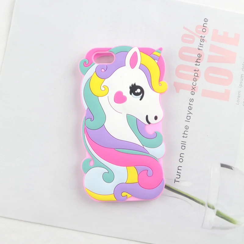 Милый силиконовый чехол для iPhone 5, 5S, 6, 6s Plus, 7, 8, X, XR, XS, 11 Pro Max, SE, чехол, панда, медведь, кошка, утка, свинья, милый чехол для телефона - Цвет: NewHorse Pink