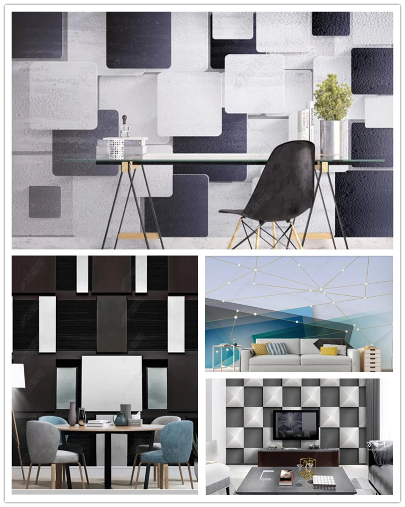 

Papel de parede abstract 3d stereo geometric lines Modern wallpaper,living room tv wall bedroom wall papers home decor bar mural