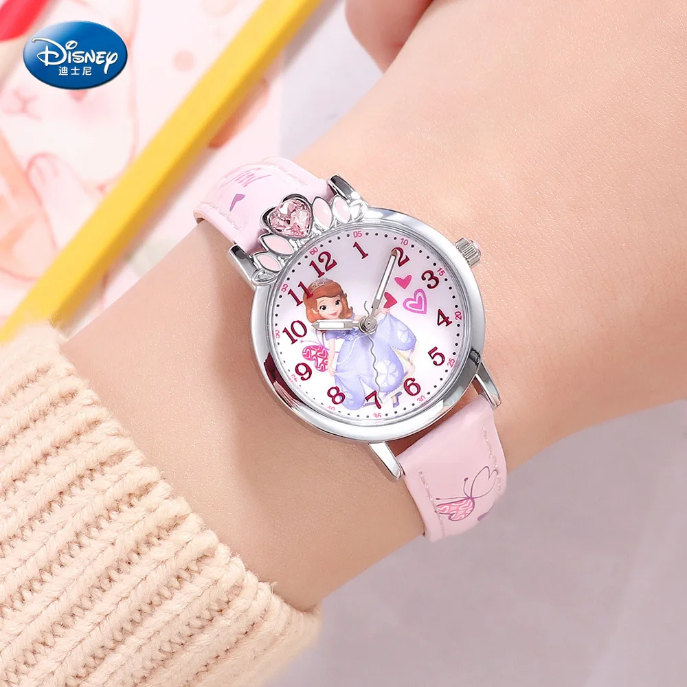 Дисней Замороженные принцессы кварцевые наручные часы для девочек с