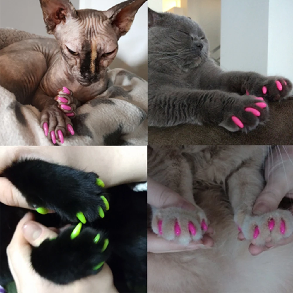 20 шт./компл. чехлы для кошек и котят декоративные аксессуары ухода за когтями