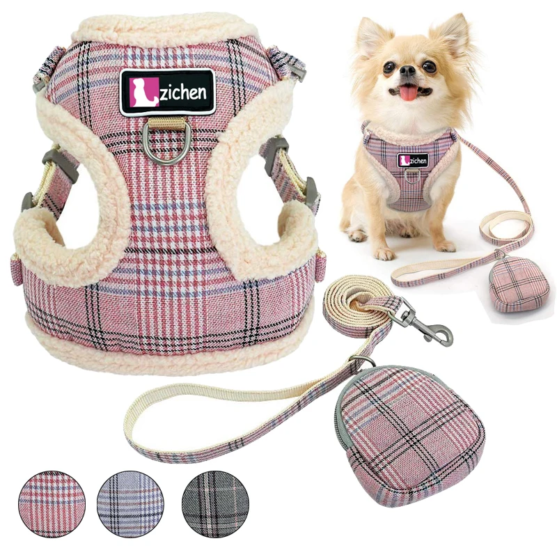 

Pet Dog Harnesses Vest Chihuahua Puppy Cat Soft No Pull Adjustable Harness Leash Set For Small Medium Dogs Coat