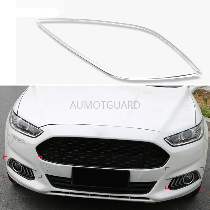 

For Ford Mondeo Fusion 2013-2019 Car Front Fog Light Eyebrow Trim Strip Stickers Car Accessories 2pcs/set