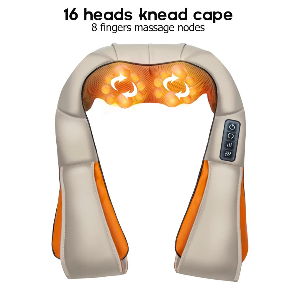 

U Shape Shoulder Neck Massager Electrical Shiatsu Back Body Massage Home Massage Shawl with Heat Body Muscle Pain Relief