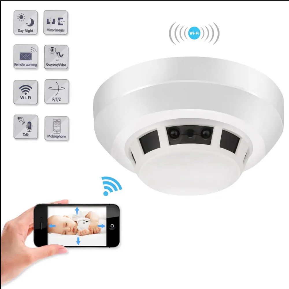 Умный дом IP камера HD 1080P на батарейках охранный детектор дыма wifi Cam мобильный