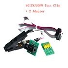 Зажим тестовый SOIC8 SOP8 для EEPROM 93CXX25CXX24CXX, переходник с 2 зажимами типа крокодил для онлайн-программирования, USB-программатор, новая версия