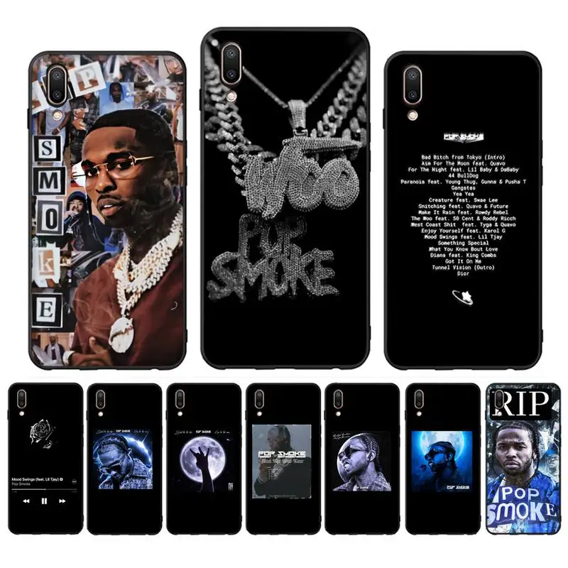 

Pop Smoke WOO Phone Case For Oppo Reno Realme C3 6Pro Cover For vivo Y91C Y17 Y19 Funda Capa