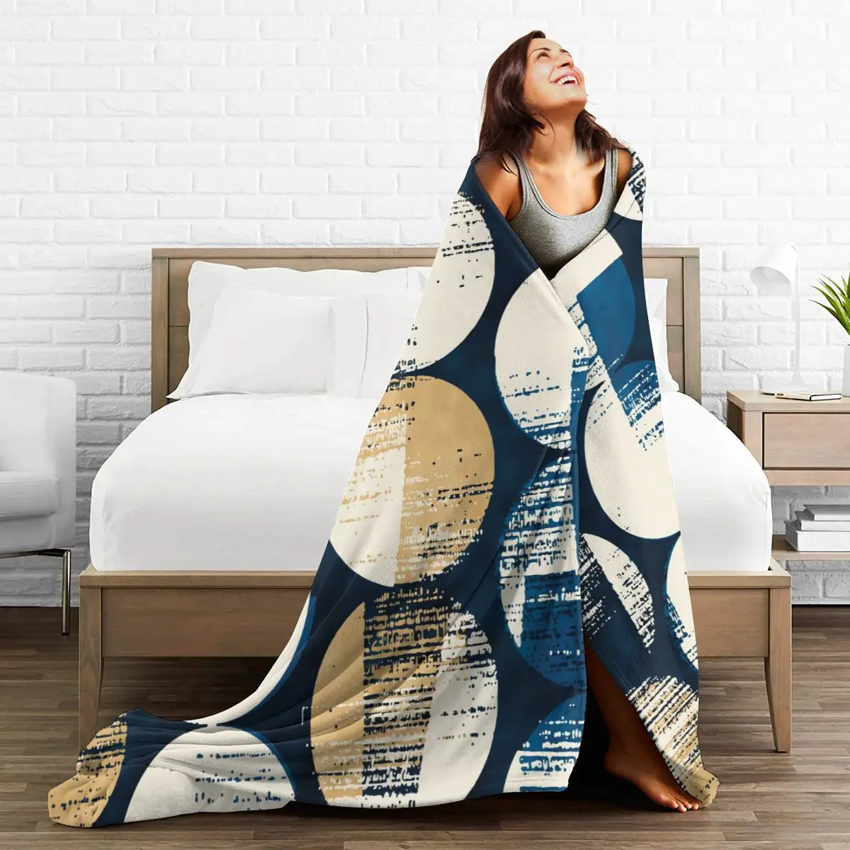 

Flannel Blanket Watercolor Dyed Broken Dots Soft Thin Fleece Blanket Bedspread Cover for Bed Sofa Home Decor Dropship